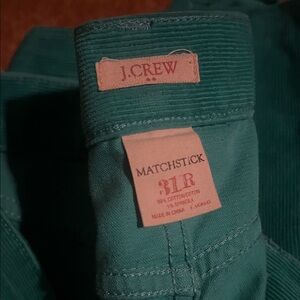J.Crew Turquoise Matchstick Pants
